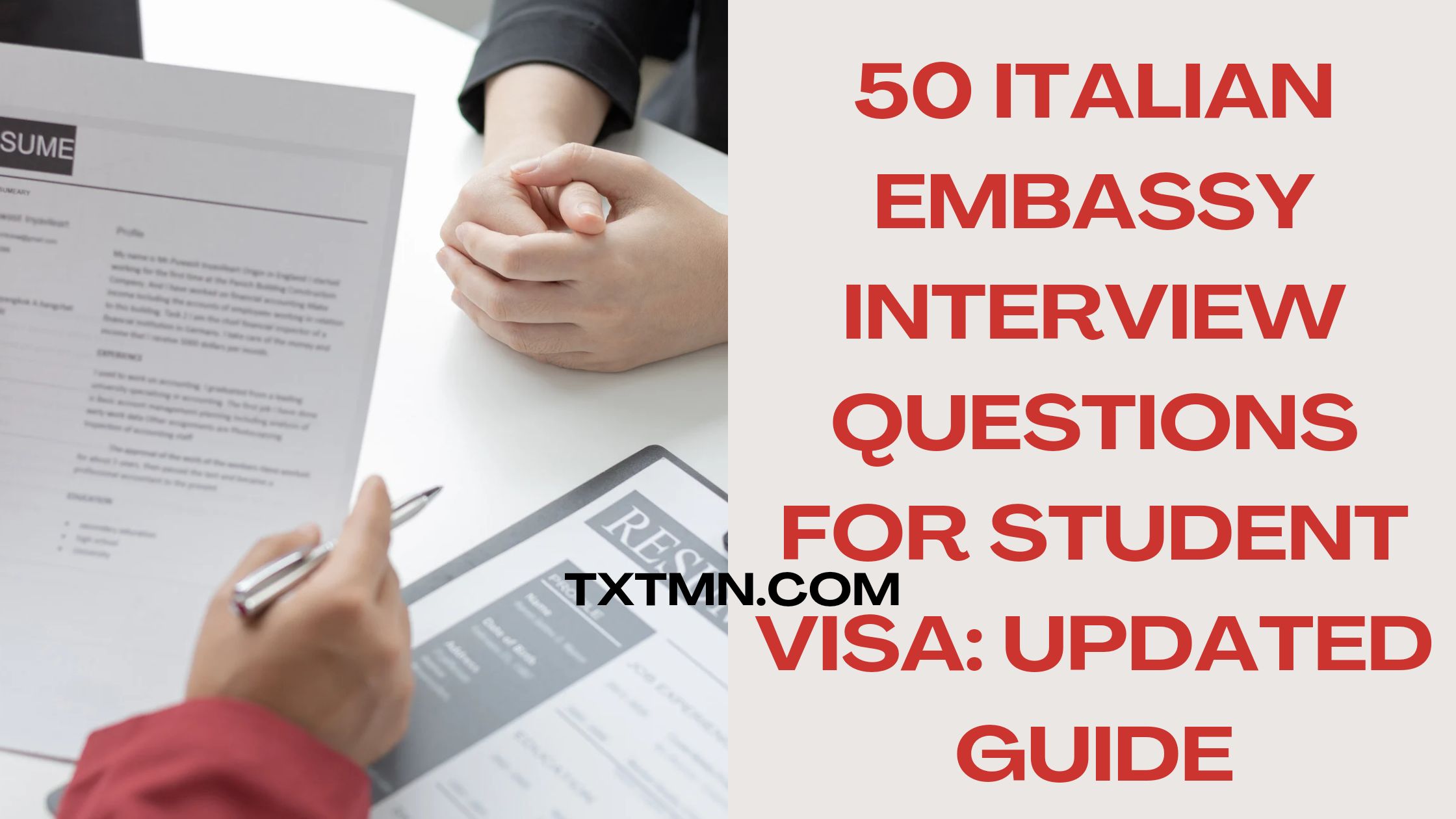 Italian Embassy Interview Questions for Student Visa